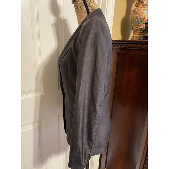 🤩🎉HOST PICK!!🎉🤩VALENTINO Authentic Gray 100% Silk Ladies Blazer - Picture 4 of 10